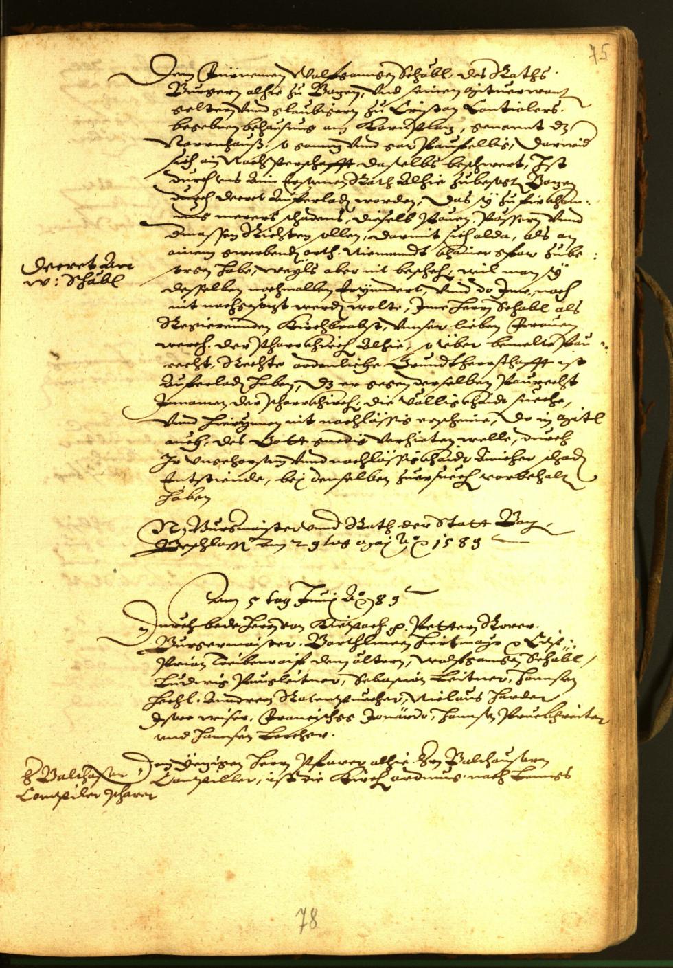 Stadtarchiv Bozen - BOhisto Ratsprotokoll 1588 