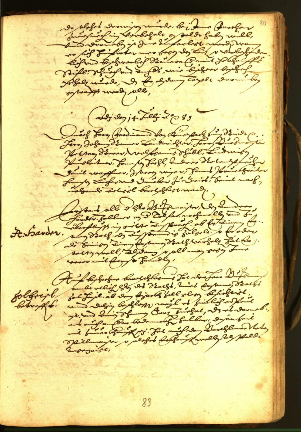 Archivio Storico della Città di Bolzano - BOhisto protocollo consiliare 1588/90 