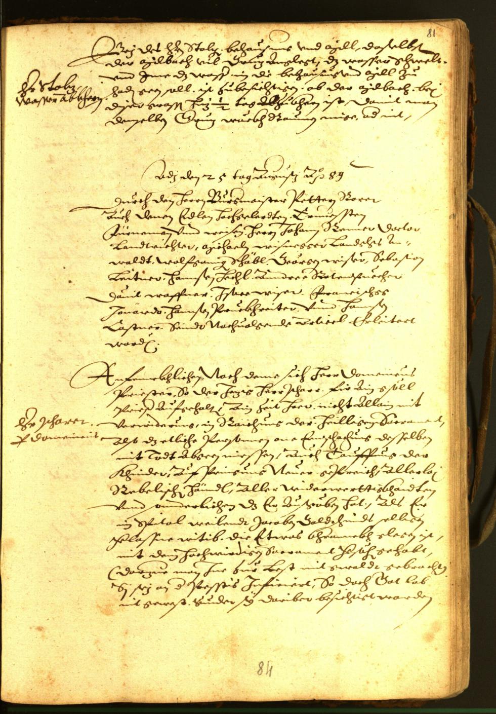 Stadtarchiv Bozen - BOhisto Ratsprotokoll 1588 