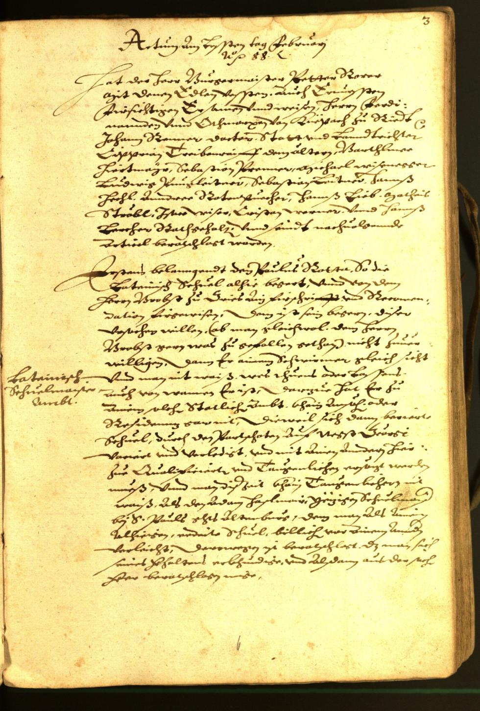 Stadtarchiv Bozen - BOhisto Ratsprotokoll 1588 