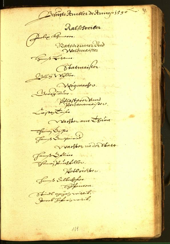 Civic Archives of Bozen-Bolzano - BOhisto Minutes of the council 1590 