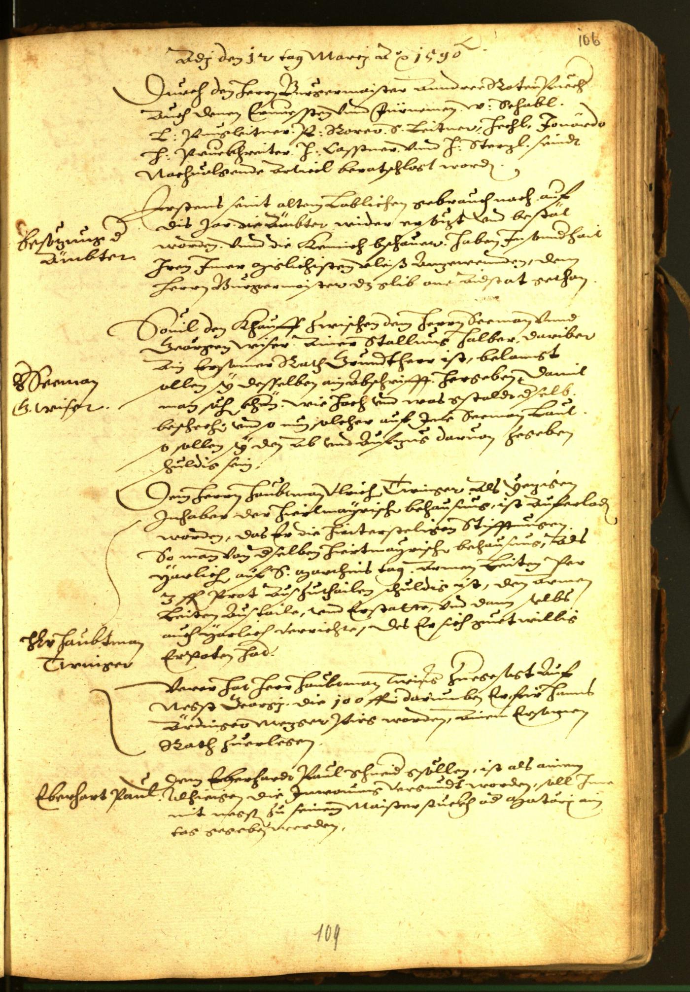 Stadtarchiv Bozen - BOhisto Ratsprotokoll 1590 