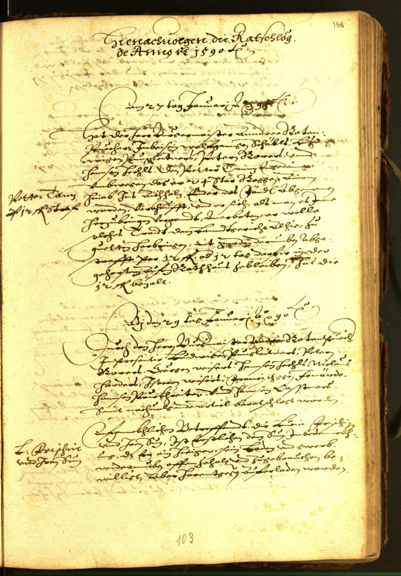 Archivio Storico della Città di Bolzano - BOhisto protocollo consiliare 1590 