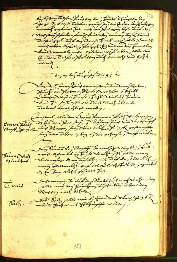 Stadtarchiv Bozen - BOhisto Ratsprotokoll 1591 