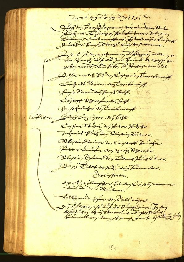 Stadtarchiv Bozen - BOhisto Ratsprotokoll 1591 