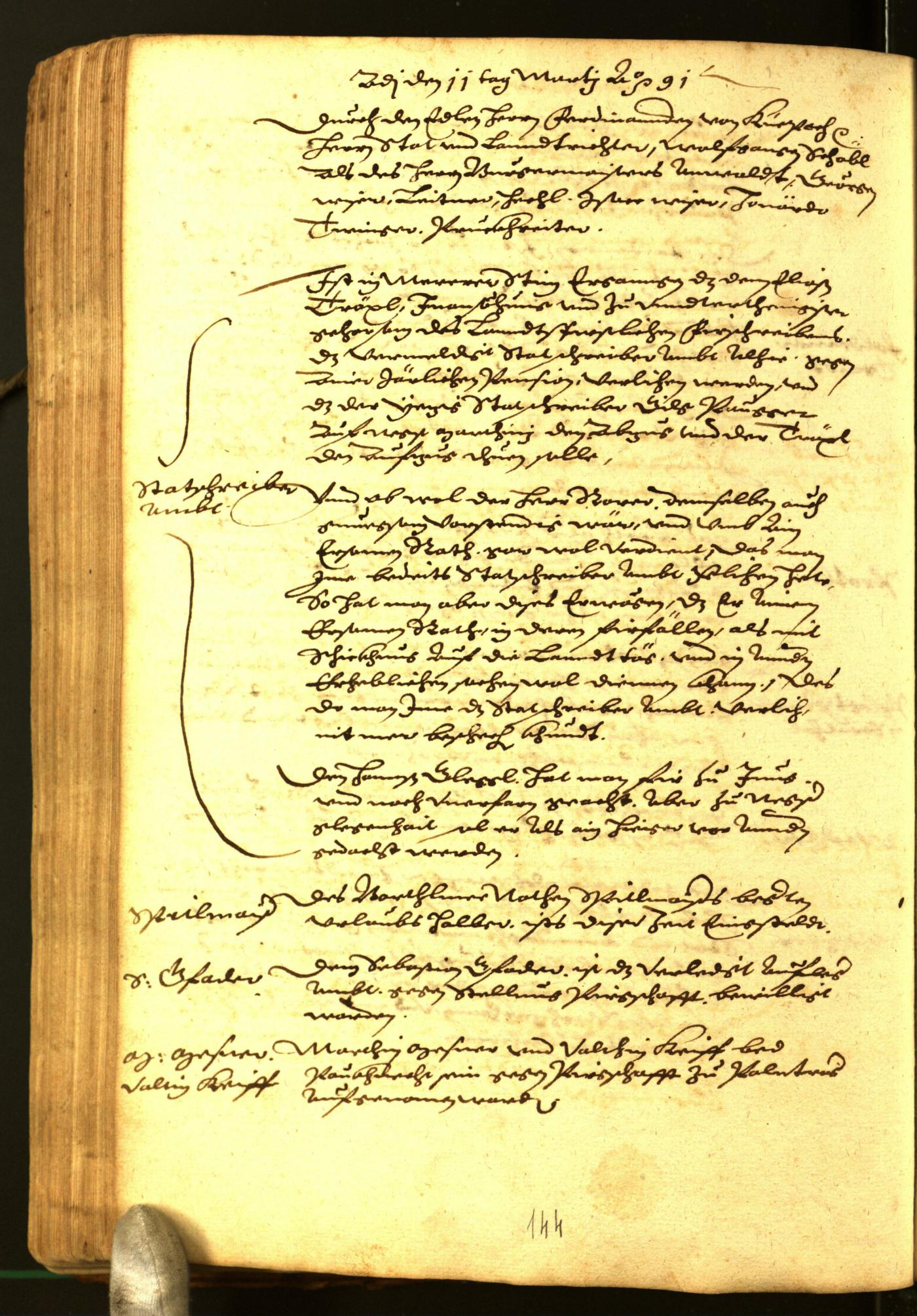 Stadtarchiv Bozen - BOhisto Ratsprotokoll 1591 