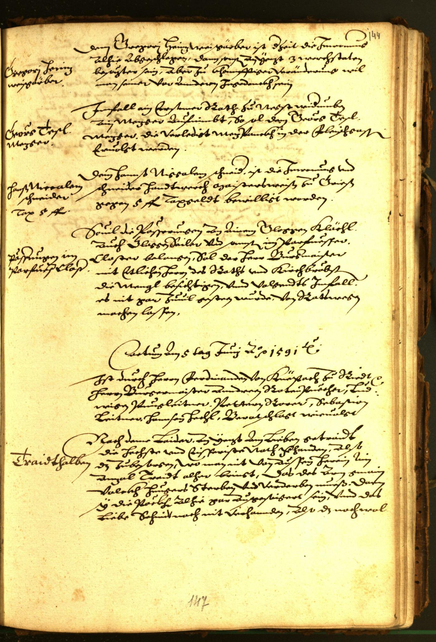 Civic Archives of Bozen-Bolzano - BOhisto Minutes of the council 1591 