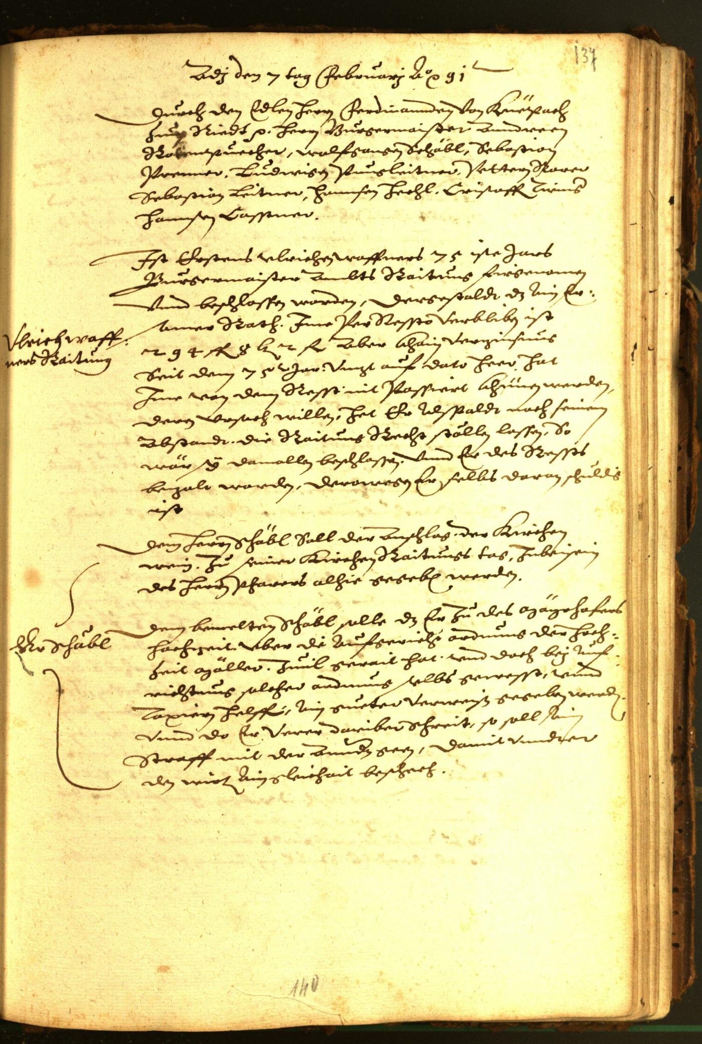 Stadtarchiv Bozen - BOhisto Ratsprotokoll 1591 