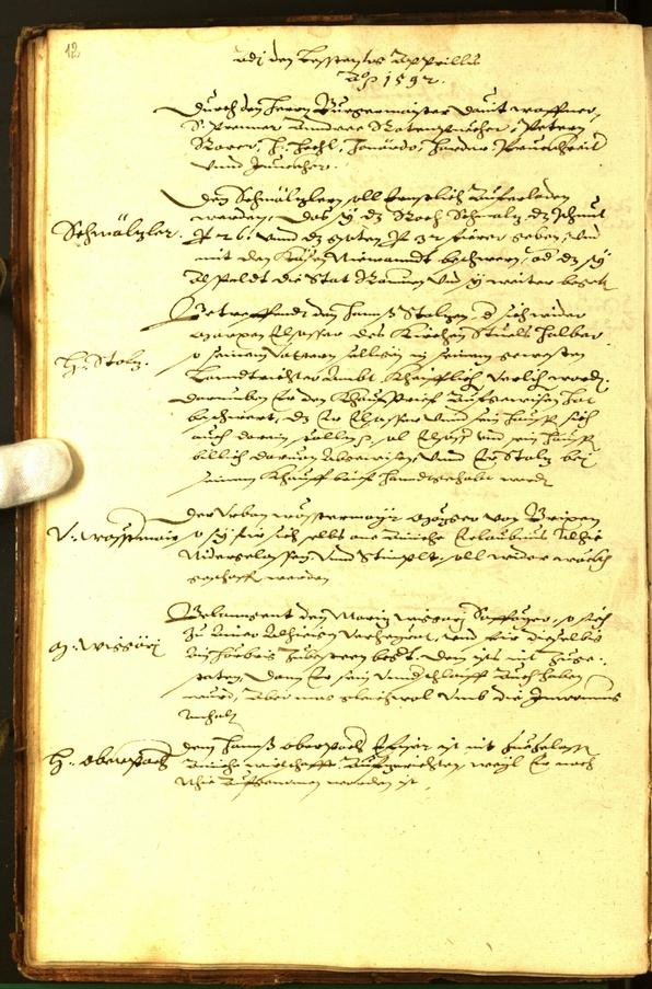 Civic Archives of Bozen-Bolzano - BOhisto Minutes of the council 1592 