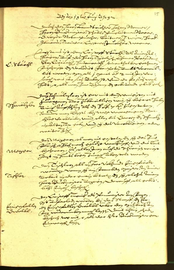 Civic Archives of Bozen-Bolzano - BOhisto Minutes of the council 1592 