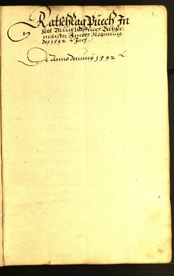 Civic Archives of Bozen-Bolzano - BOhisto Minutes of the council 1592 