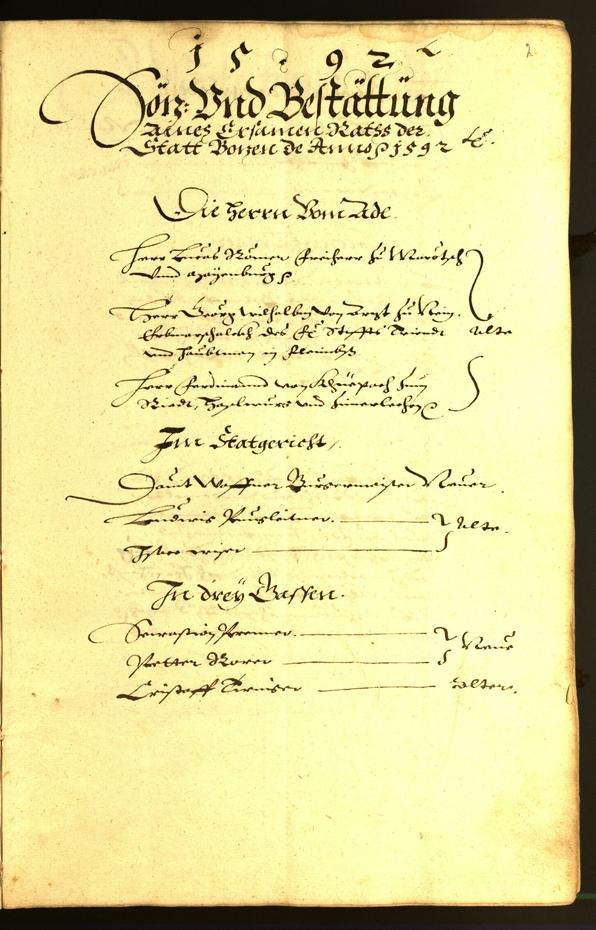 Civic Archives of Bozen-Bolzano - BOhisto Minutes of the council 1592 