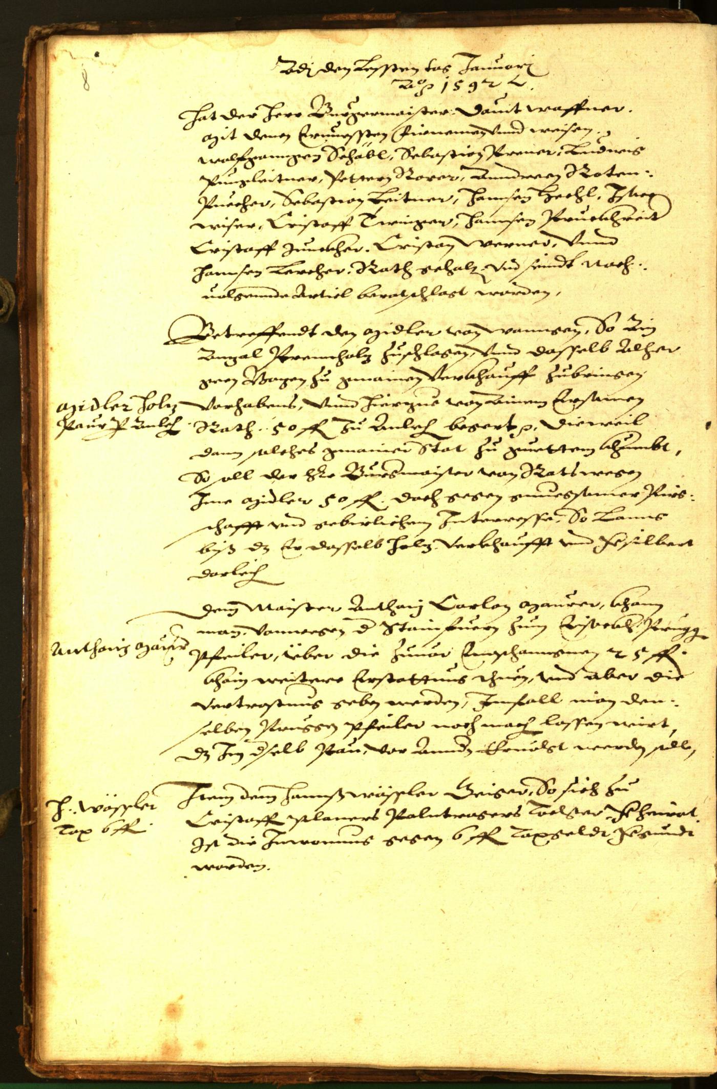 Civic Archives of Bozen-Bolzano - BOhisto Minutes of the council 1592 