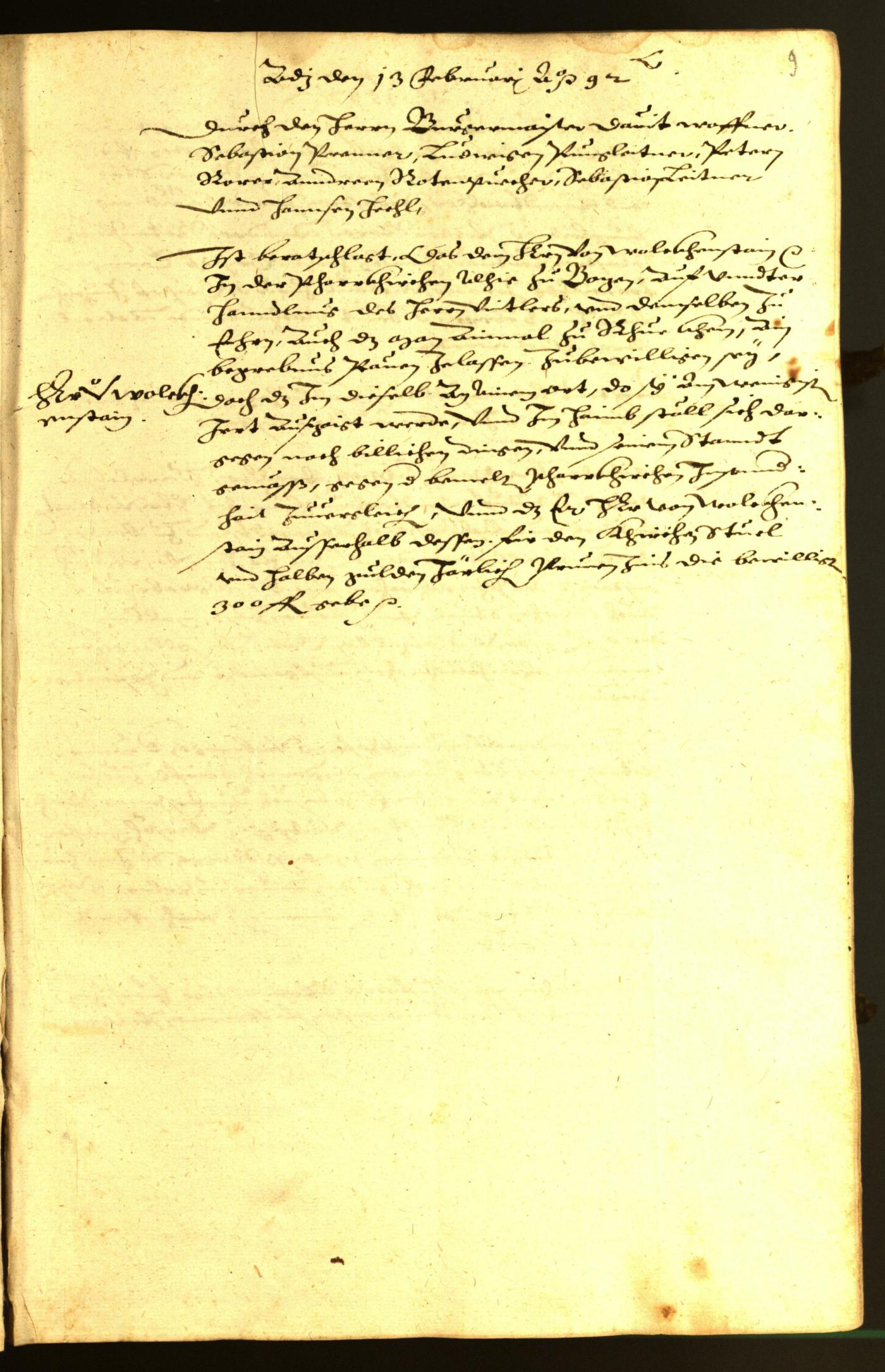 Stadtarchiv Bozen - BOhisto Ratsprotokoll 1592 