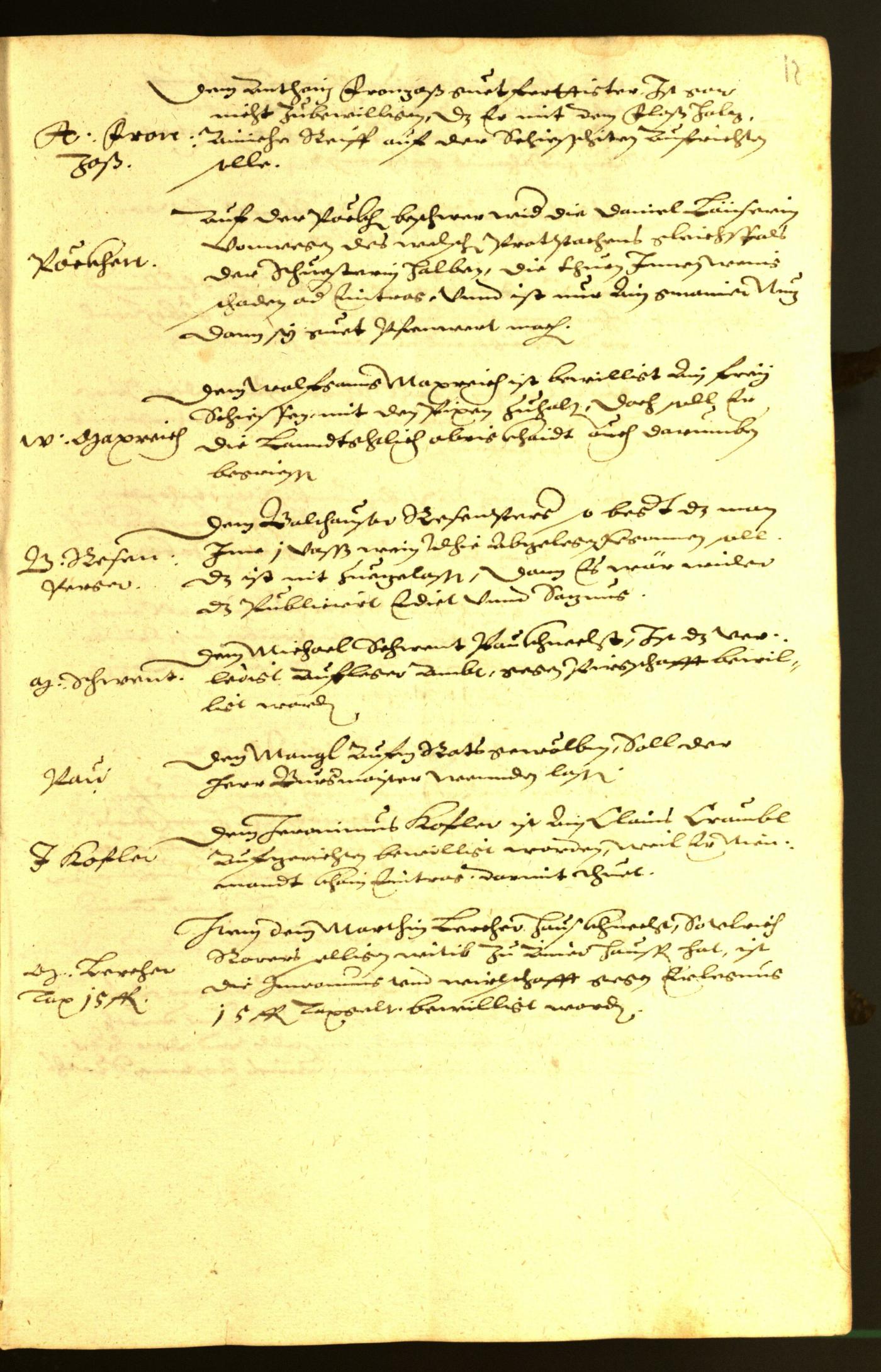 Civic Archives of Bozen-Bolzano - BOhisto Minutes of the council 1592 