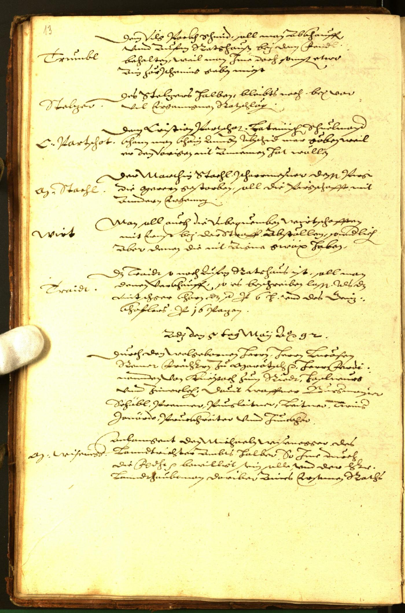 Civic Archives of Bozen-Bolzano - BOhisto Minutes of the council 1592 