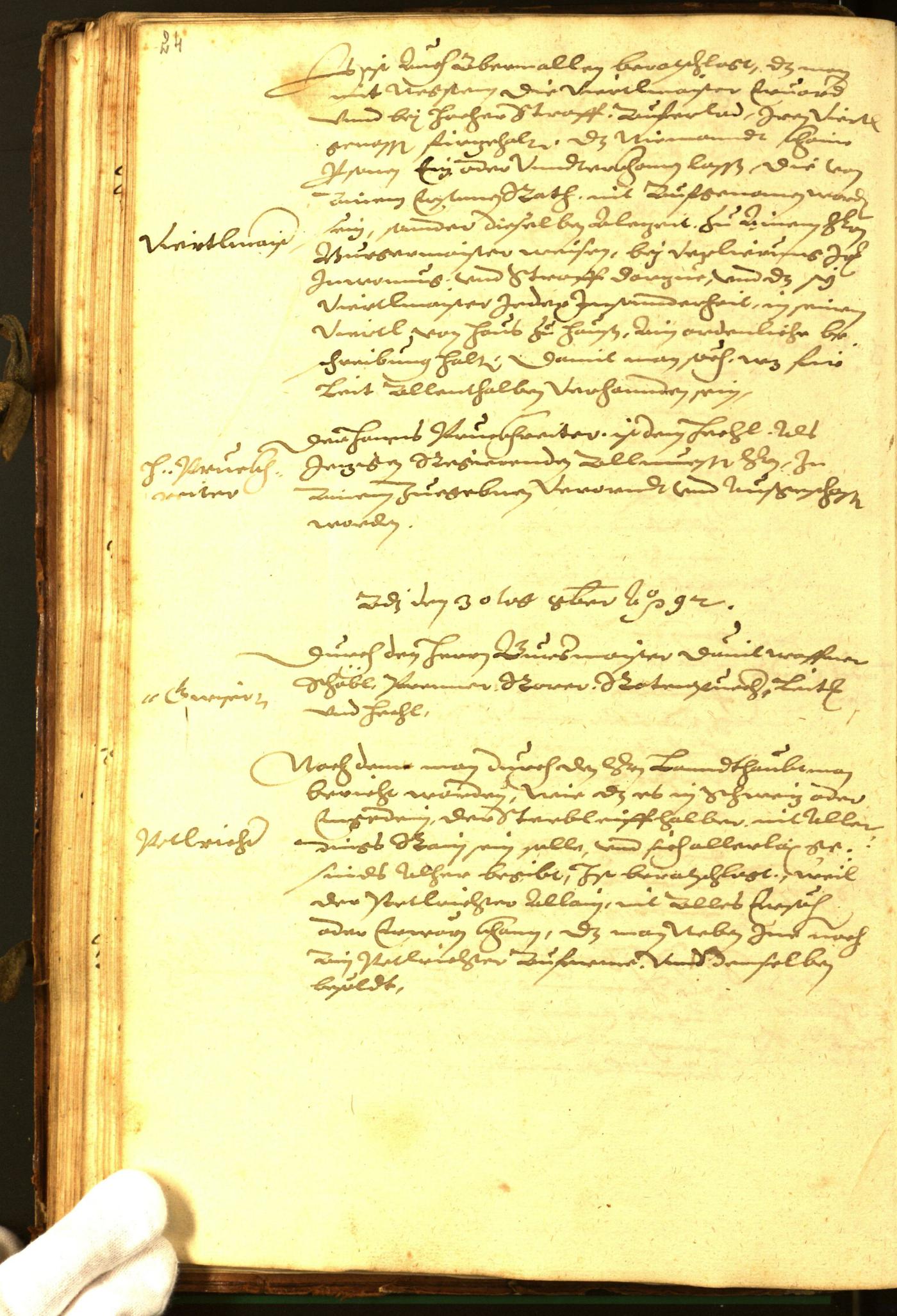 Stadtarchiv Bozen - BOhisto Ratsprotokoll 1592 