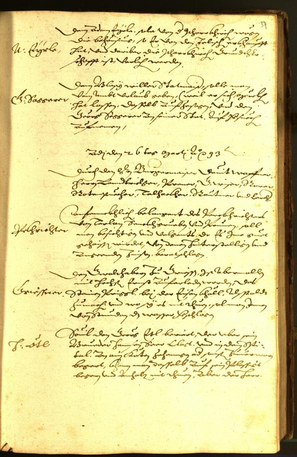 Civic Archives of Bozen-Bolzano - BOhisto Minutes of the council 1593 