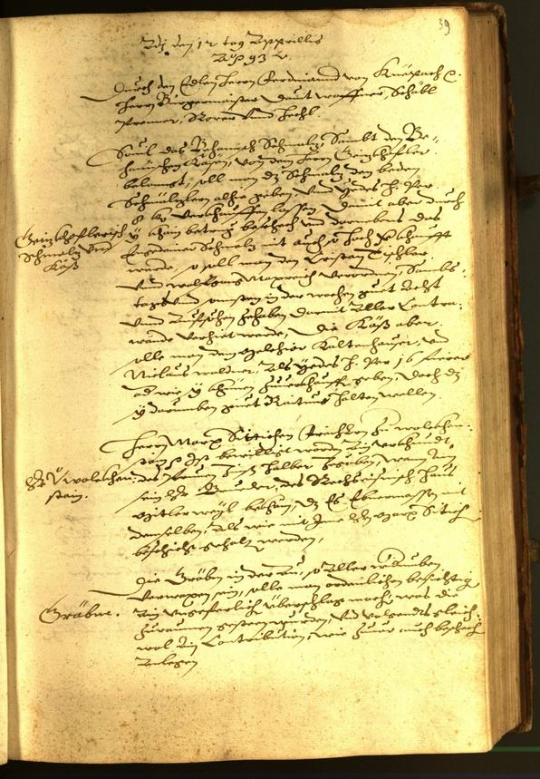 Archivio Storico della Città di Bolzano - BOhisto protocollo consiliare 1593 