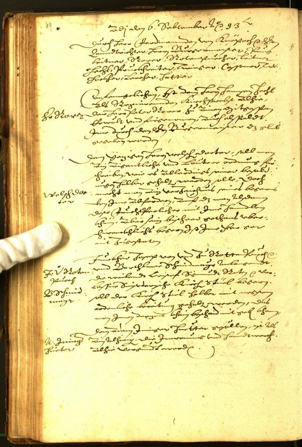 Civic Archives of Bozen-Bolzano - BOhisto Minutes of the council 1593 