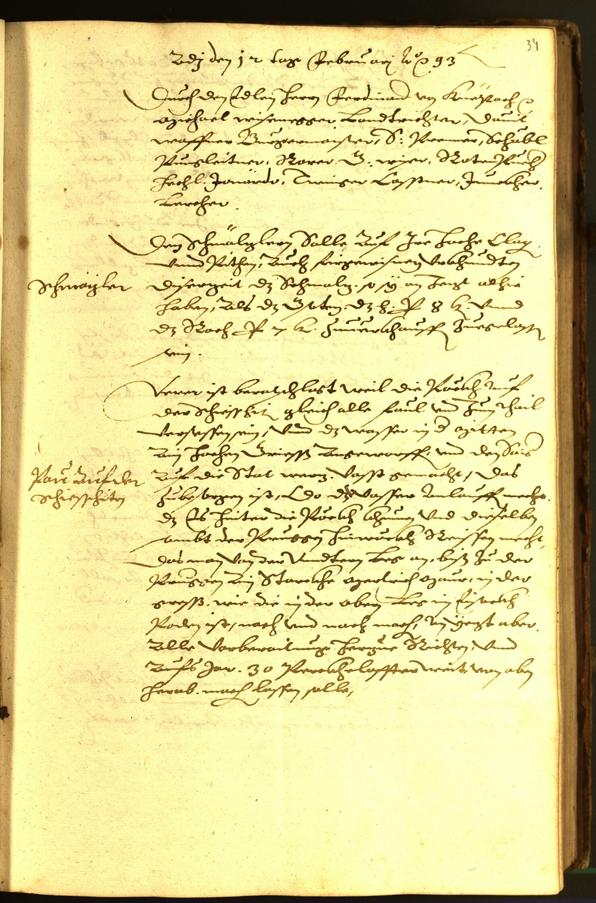 Stadtarchiv Bozen - BOhisto Ratsprotokoll 1593 