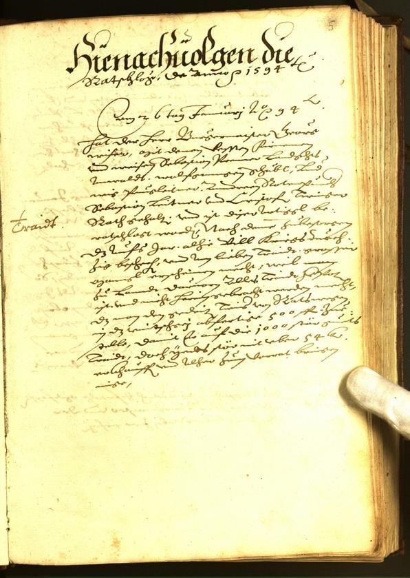 Archivio Storico della Città di Bolzano - BOhisto protocollo consiliare 1594 