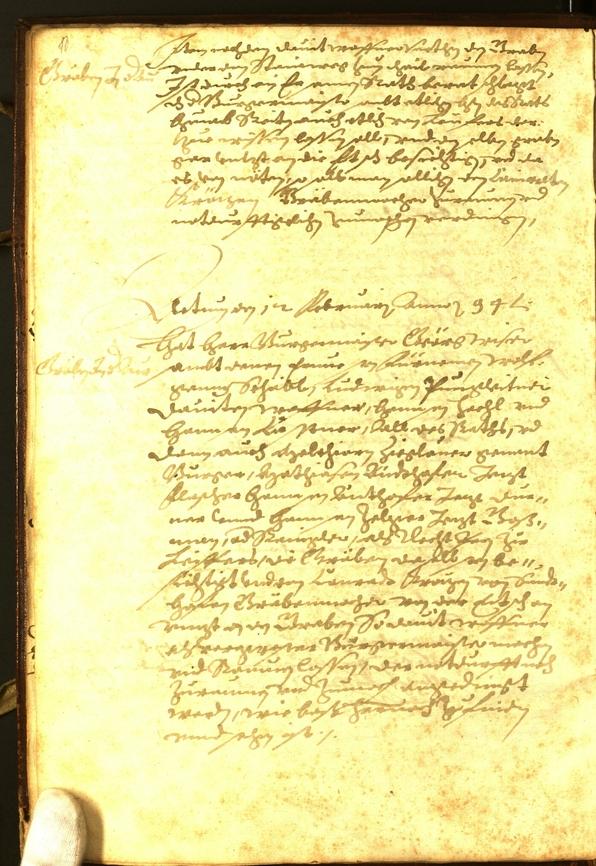 Stadtarchiv Bozen - BOhisto Ratsprotokoll 1594 