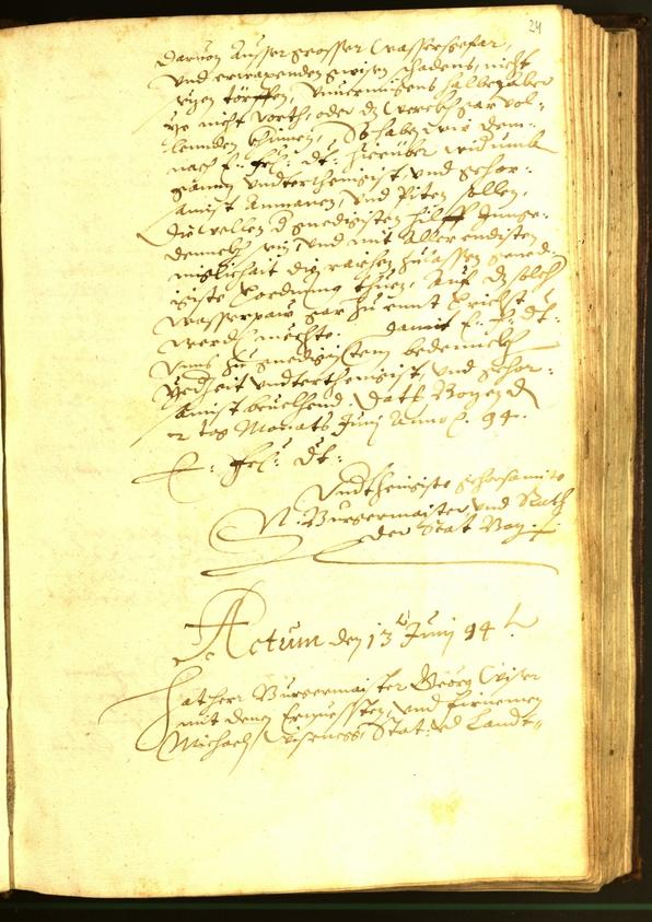 Archivio Storico della Città di Bolzano - BOhisto protocollo consiliare 1594 