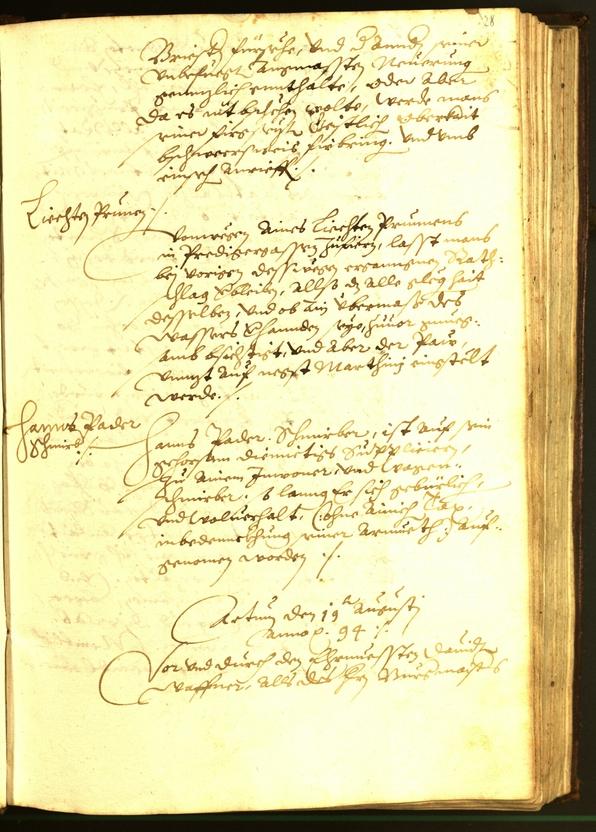 Civic Archives of Bozen-Bolzano - BOhisto Minutes of the council 1594 