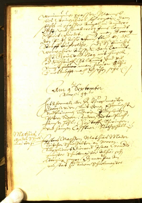 Archivio Storico della Città di Bolzano - BOhisto protocollo consiliare 1594 