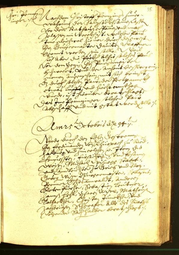 Civic Archives of Bozen-Bolzano - BOhisto Minutes of the council 1594 