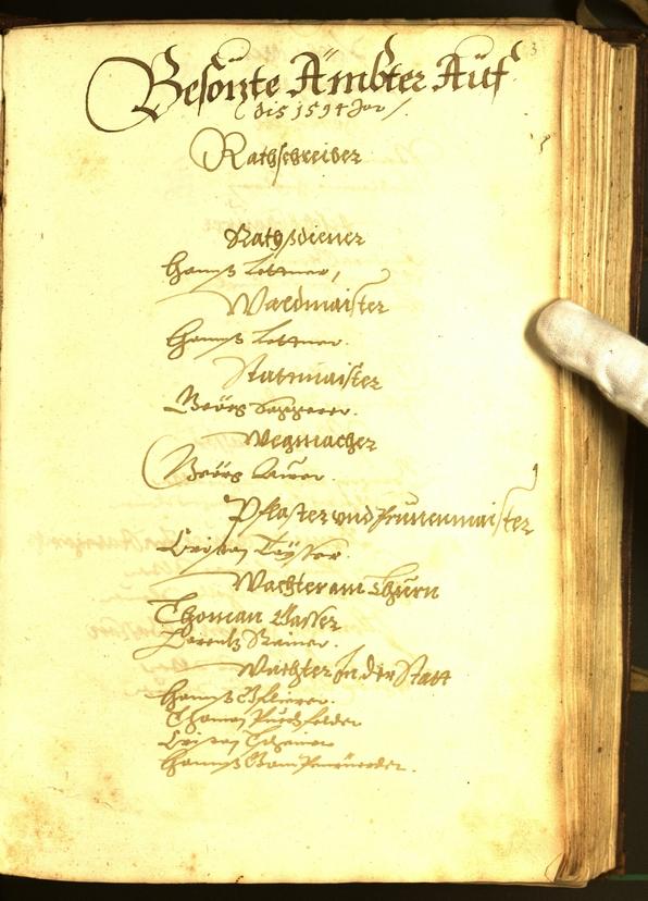 Civic Archives of Bozen-Bolzano - BOhisto Minutes of the council 1594 