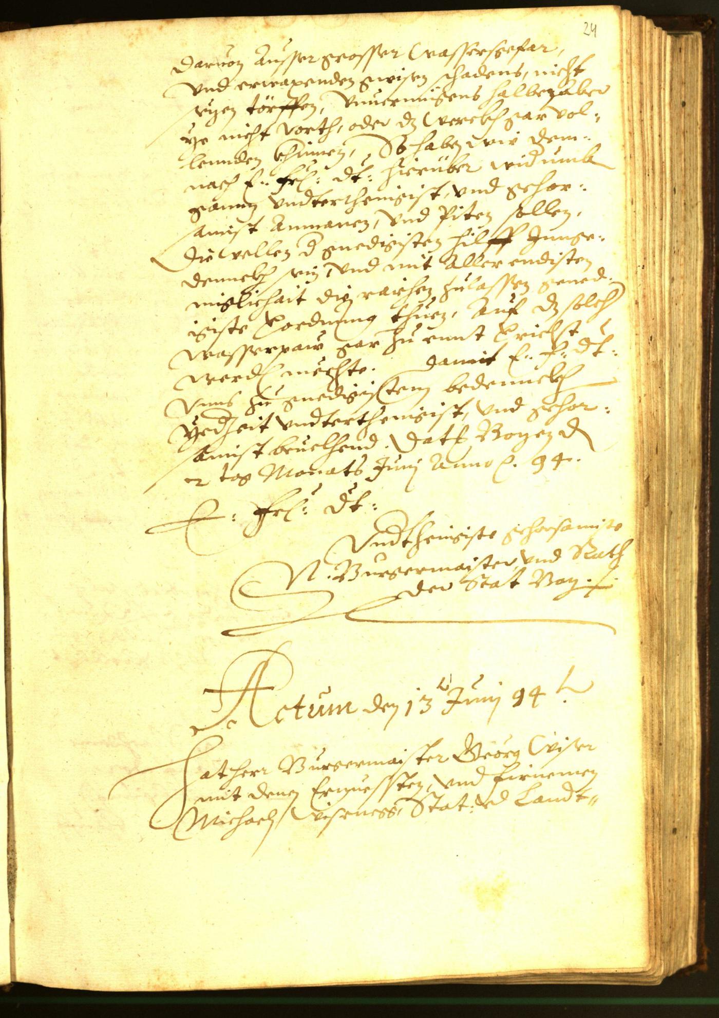 Civic Archives of Bozen-Bolzano - BOhisto Minutes of the council 1594 