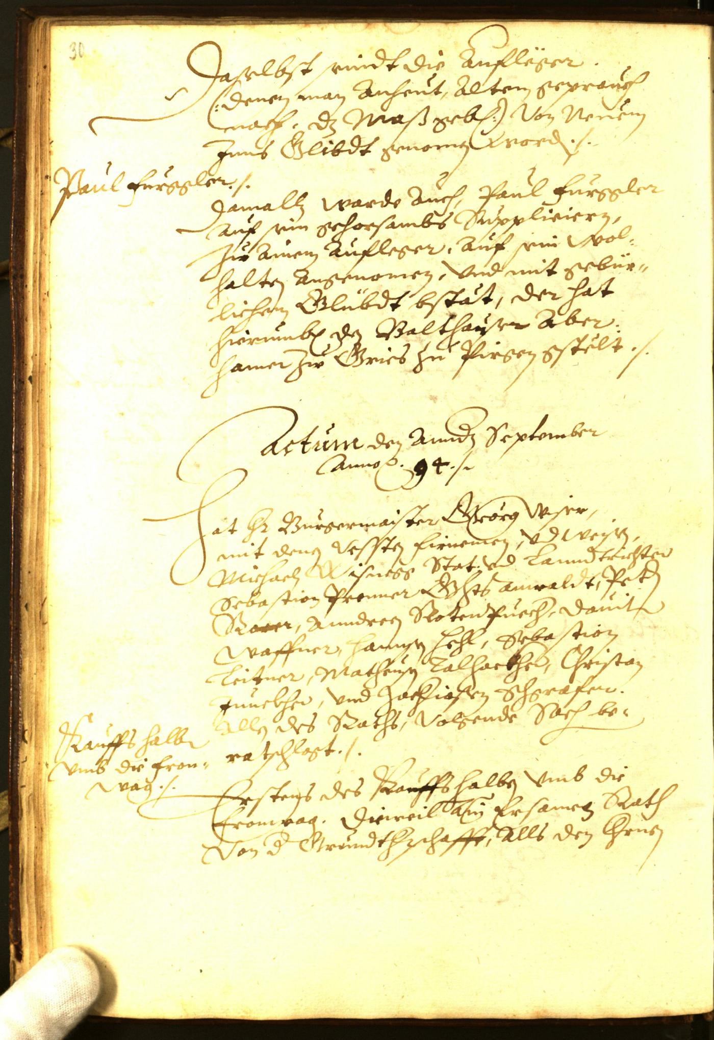 Civic Archives of Bozen-Bolzano - BOhisto Minutes of the council 1594 