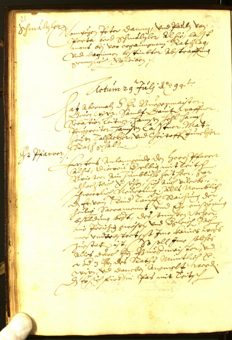 Civic Archives of Bozen-Bolzano - BOhisto Minutes of the council 1594 