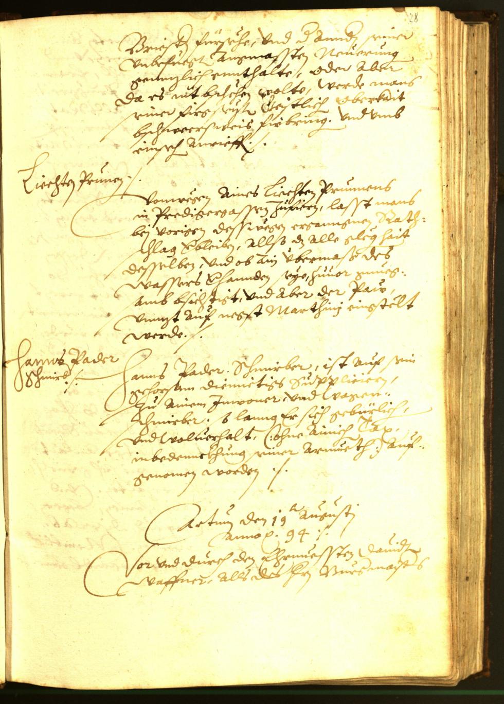 Civic Archives of Bozen-Bolzano - BOhisto Minutes of the council 1594 