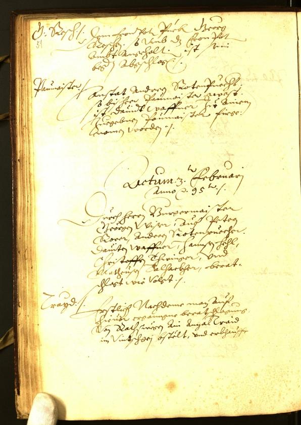 Stadtarchiv Bozen - BOhisto Ratsprotokoll 1595 