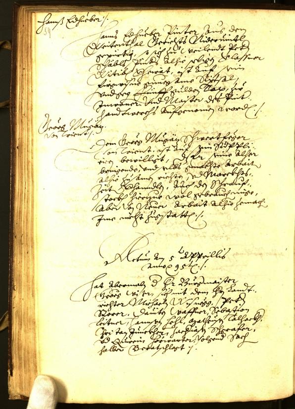 Civic Archives of Bozen-Bolzano - BOhisto Minutes of the council 1595 