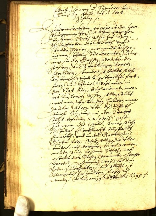 Archivio Storico della Città di Bolzano - BOhisto protocollo consiliare 1595 