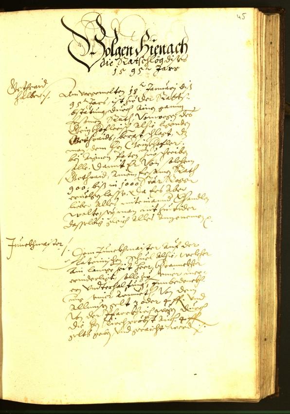 Civic Archives of Bozen-Bolzano - BOhisto Minutes of the council 1595 