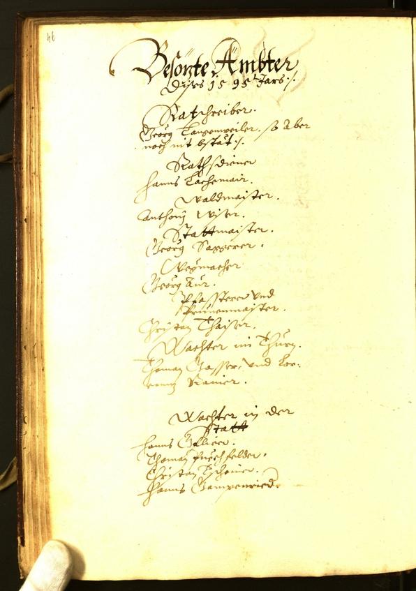 Civic Archives of Bozen-Bolzano - BOhisto Minutes of the council 1595 