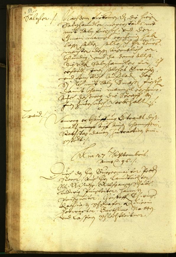 Civic Archives of Bozen-Bolzano - BOhisto Minutes of the council 1596 