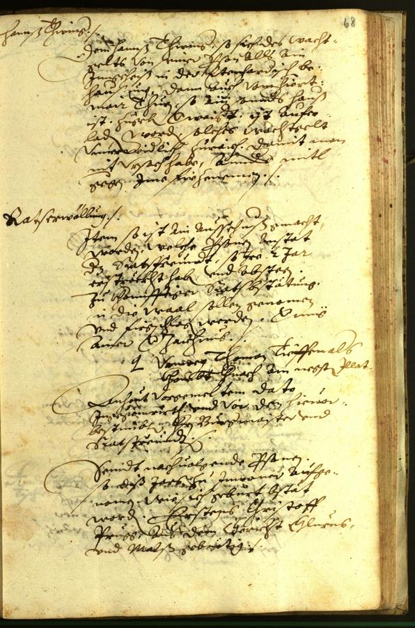 Stadtarchiv Bozen - BOhisto Ratsprotokoll 1596 