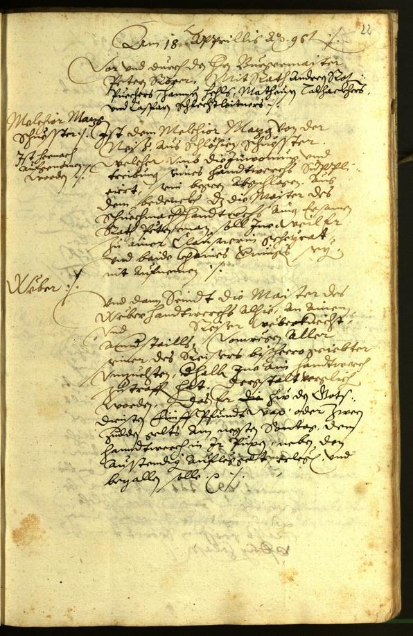 Civic Archives of Bozen-Bolzano - BOhisto Minutes of the council 1596 