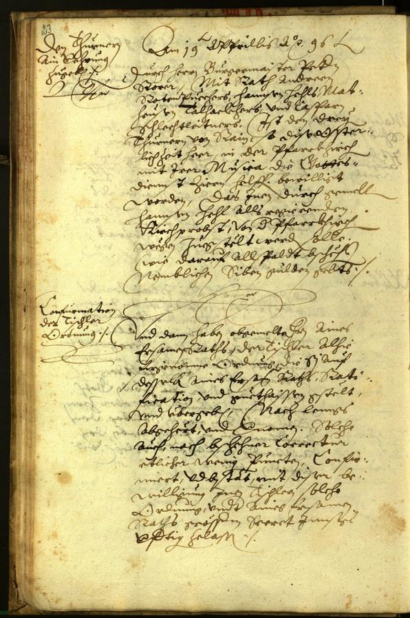 Civic Archives of Bozen-Bolzano - BOhisto Minutes of the council 1596 