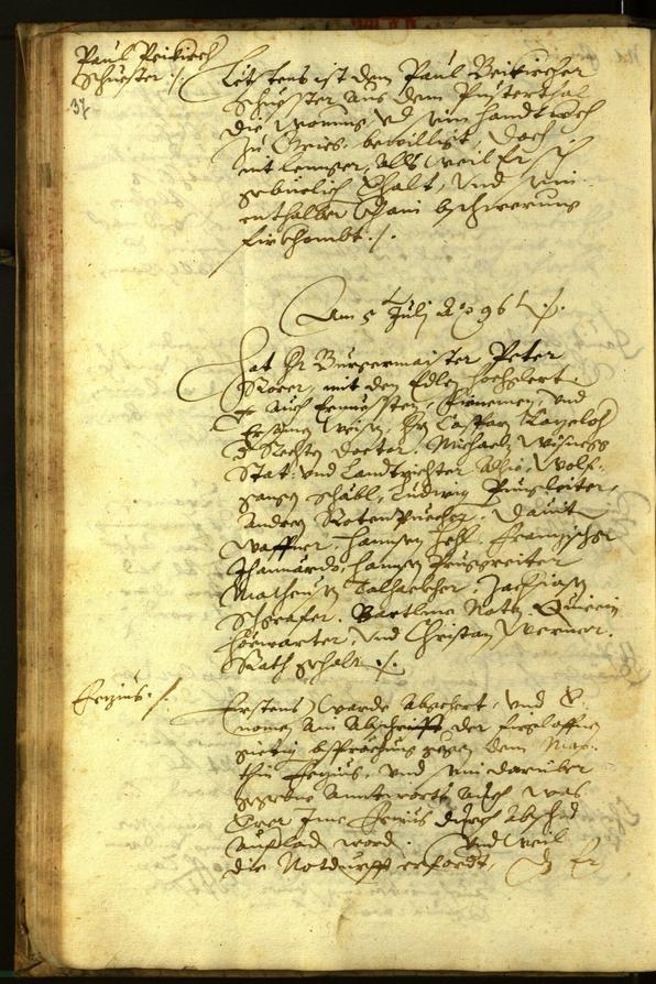 Civic Archives of Bozen-Bolzano - BOhisto Minutes of the council 1596 