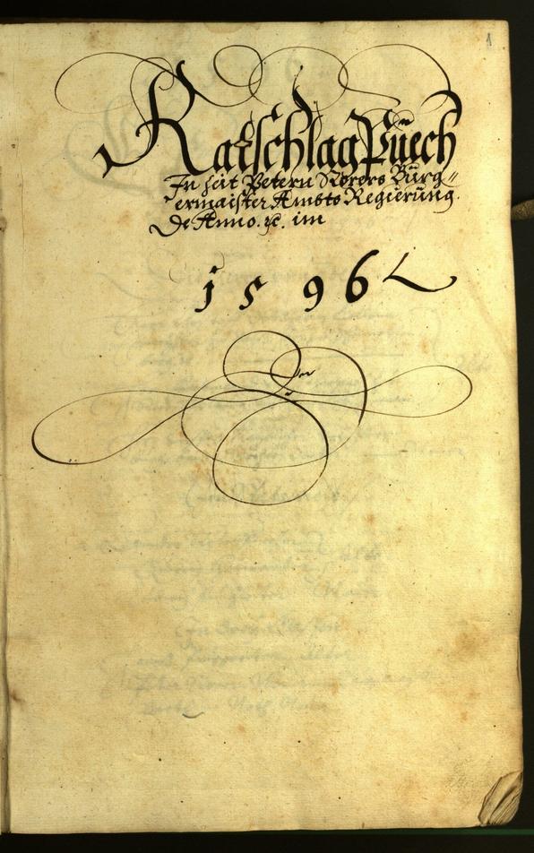 Stadtarchiv Bozen - BOhisto Ratsprotokoll 1596 