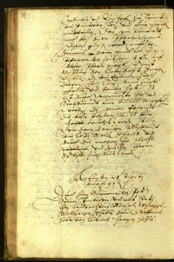 Civic Archives of Bozen-Bolzano - BOhisto Minutes of the council 1596 