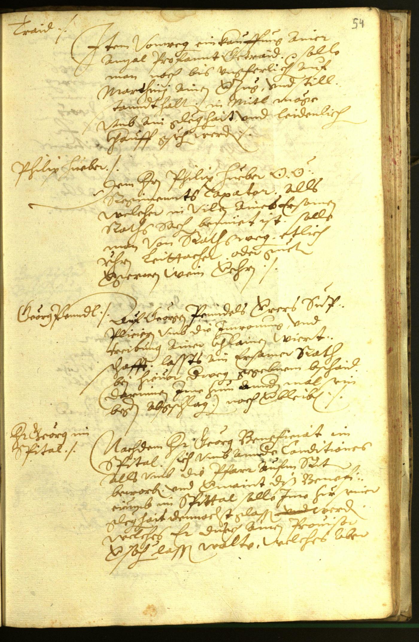 Stadtarchiv Bozen - BOhisto Ratsprotokoll 1596 