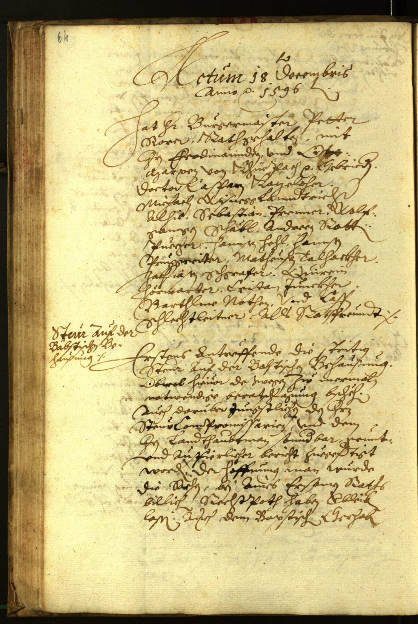 Civic Archives of Bozen-Bolzano - BOhisto Minutes of the council 1596 